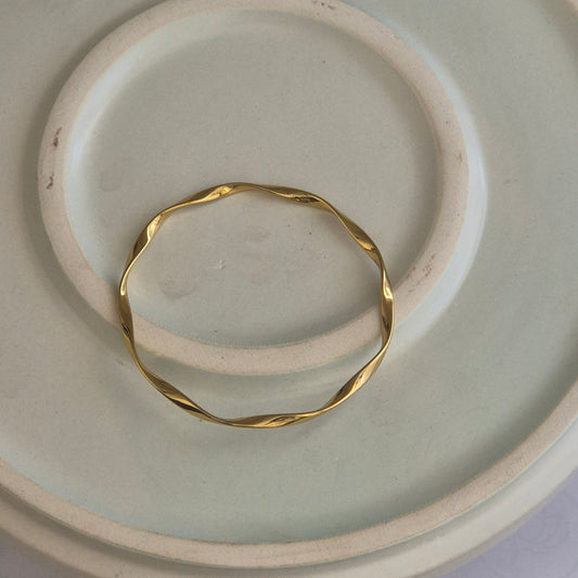 Spiral Gold Bangle