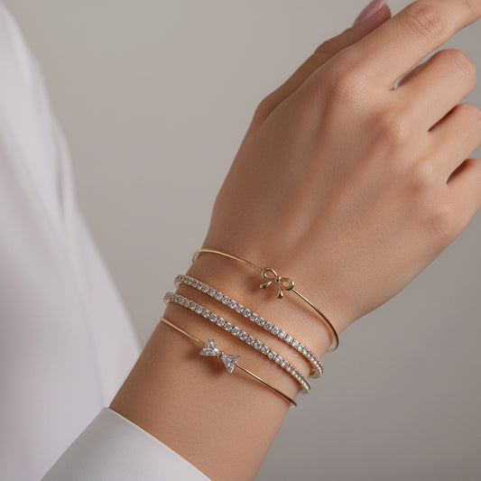 Trinity Bow Diamond Bracelet