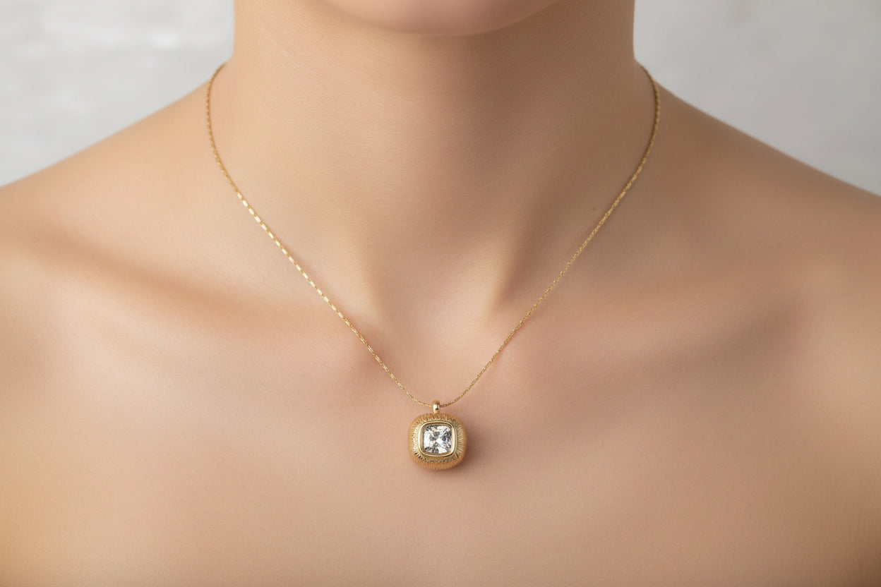 Square Diamond Pendant