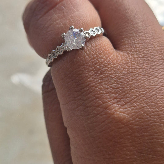 White Stone Ring
