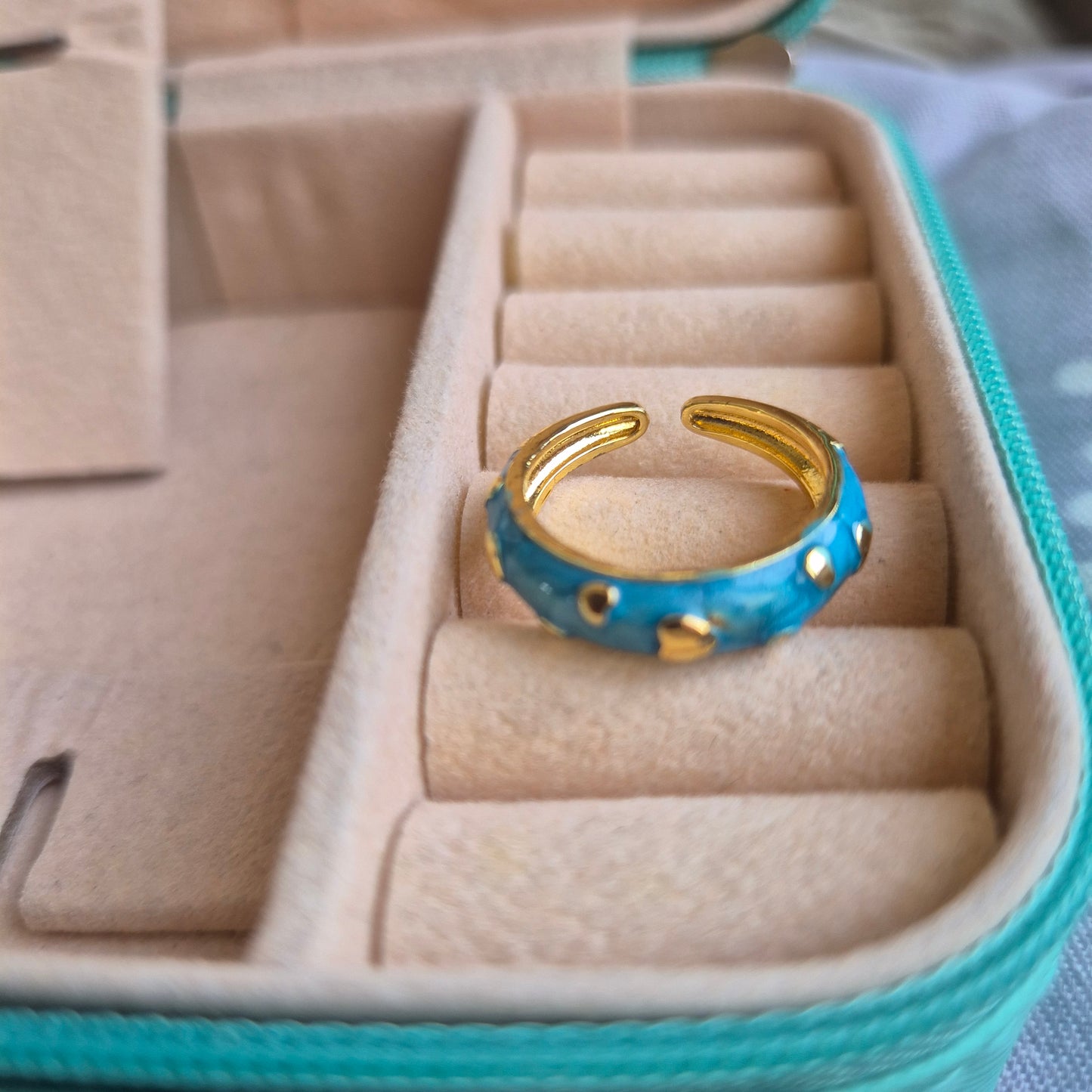 Blue Enamel Ring