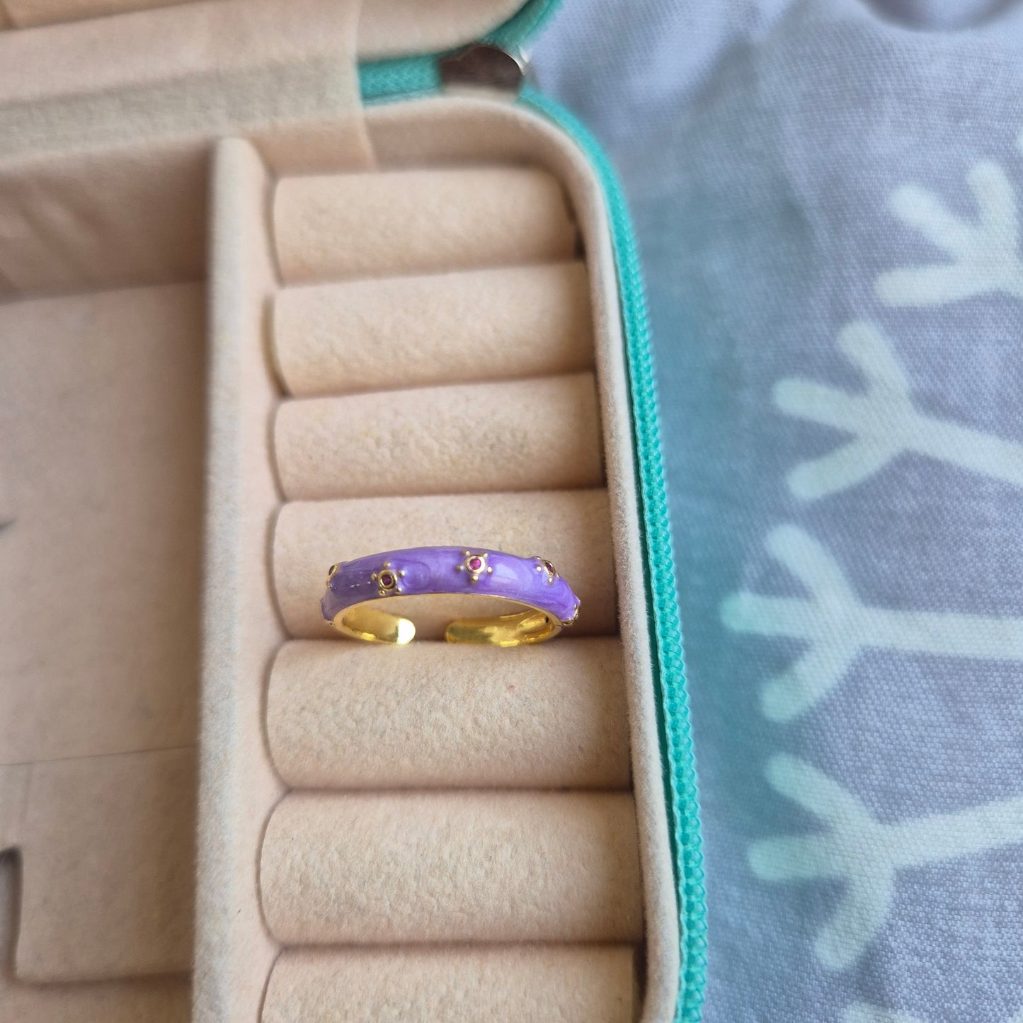 Purple Enamel Ring