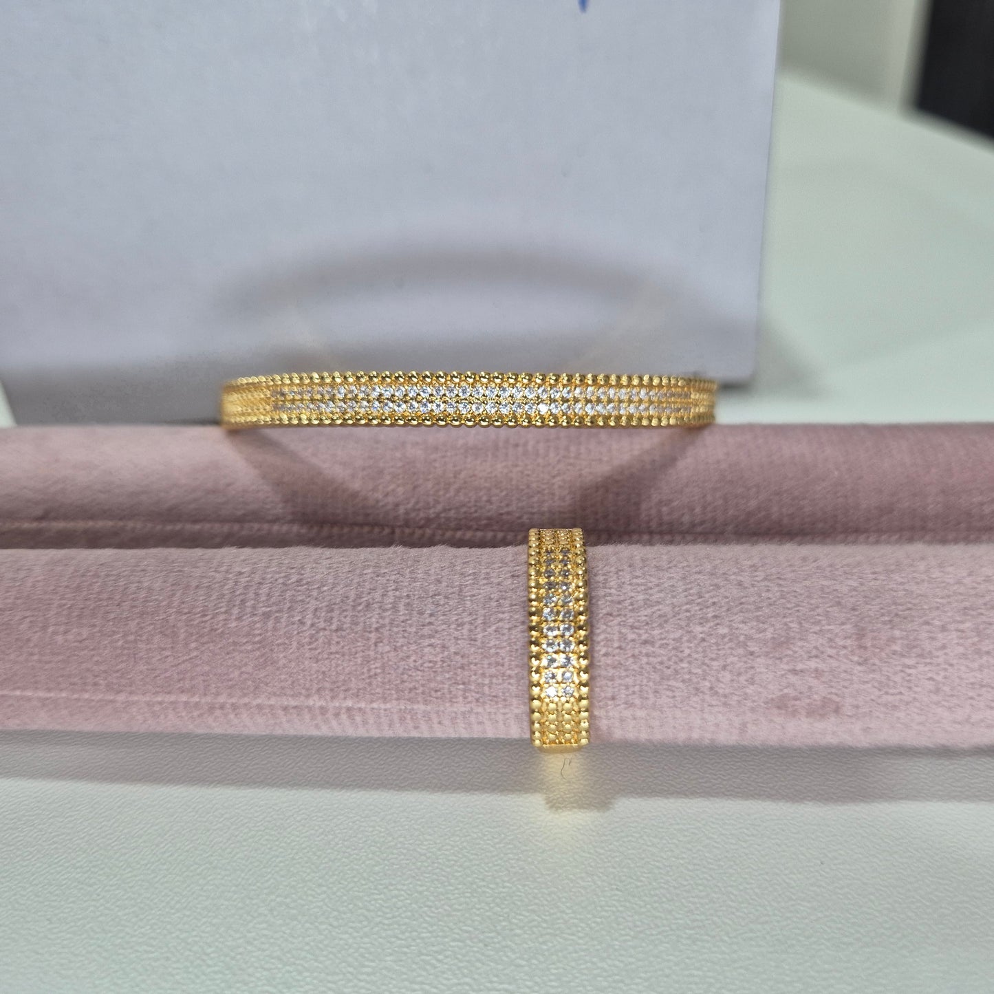 Diamond Bracelet Ring Combo
