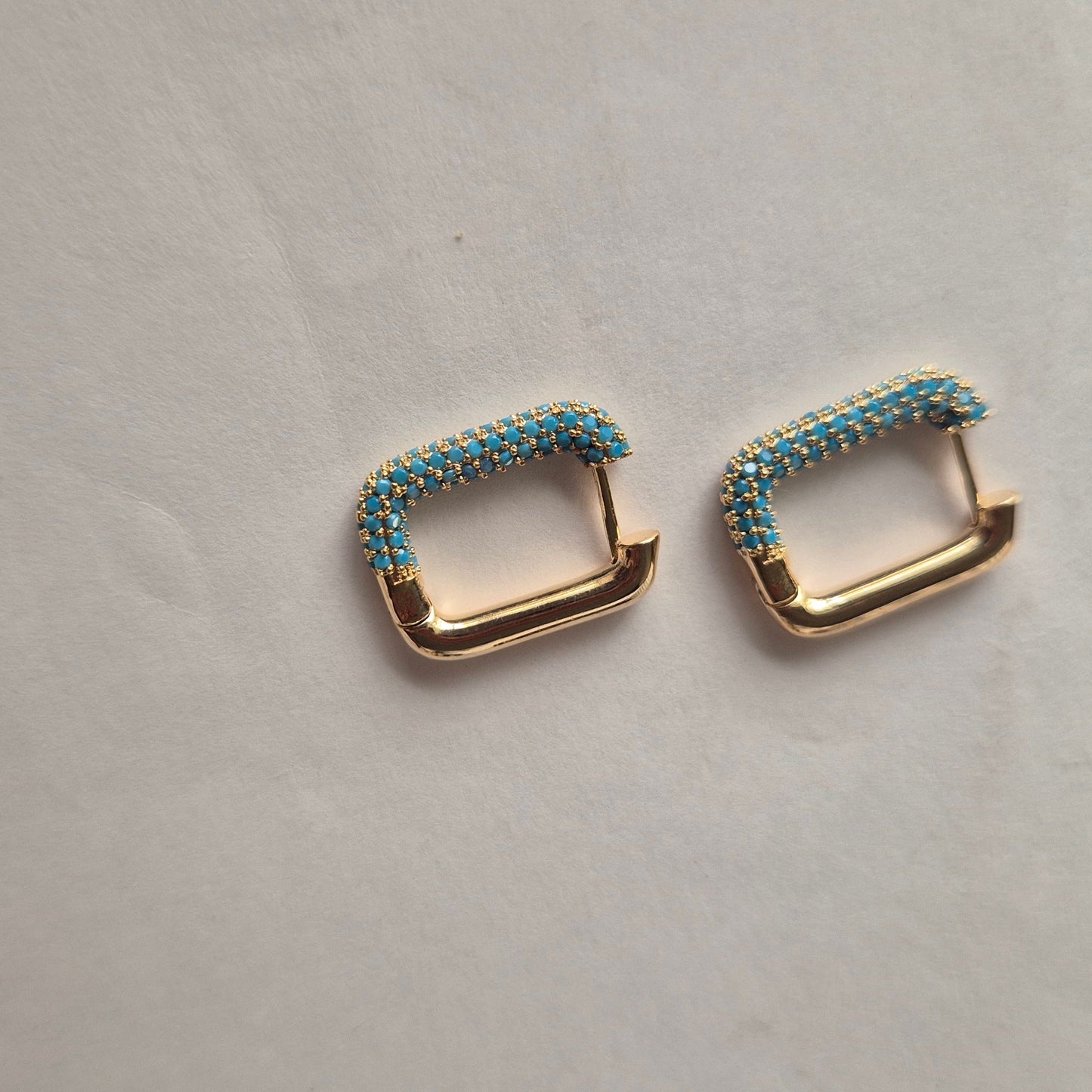 Blue Square Hoops