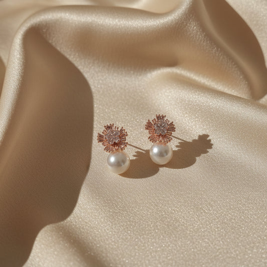 Pearl Diamond Earring