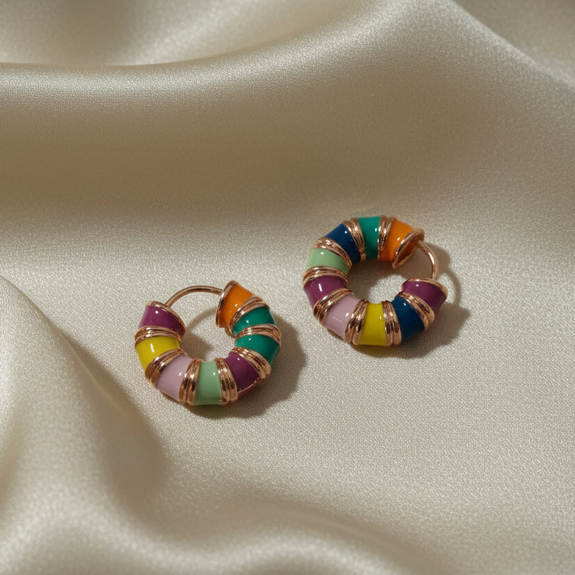 Multicolor Hoops Earring