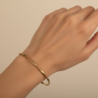 Spiral Gold Bangle
