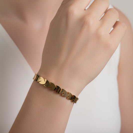 Leaf Open Bracelet