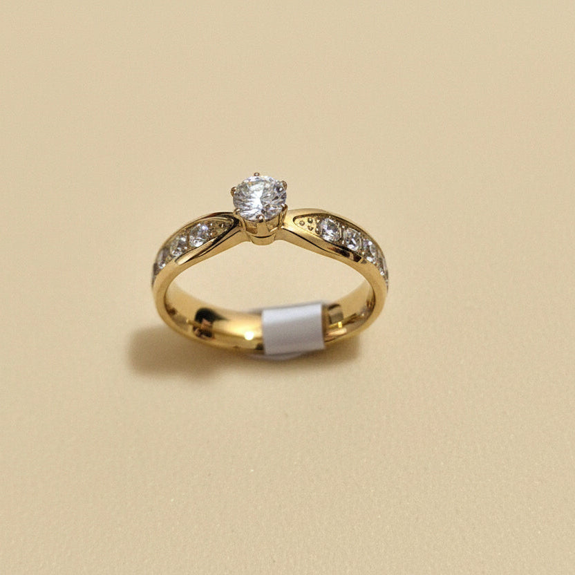 Solitaire line Ring