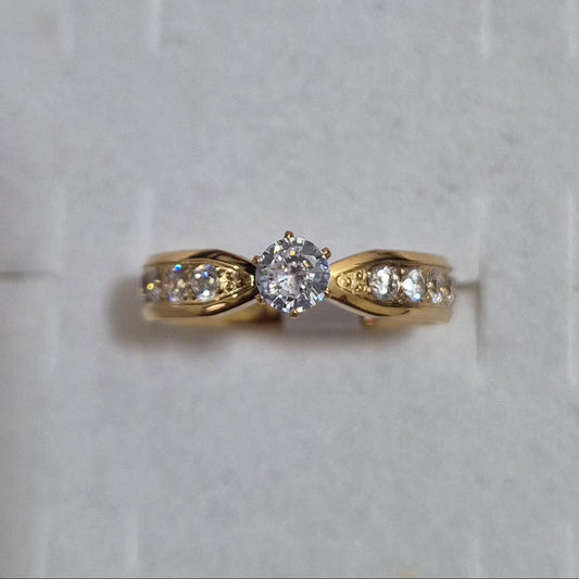 Solitaire line Ring