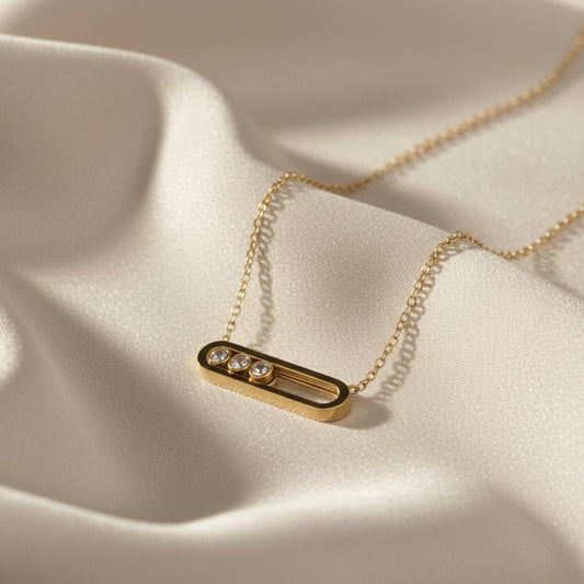 Horizontal Diamond Necklace