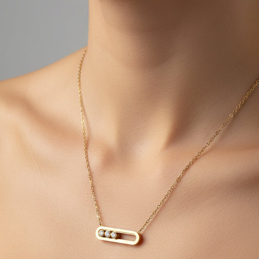 Horizontal Diamond Necklace