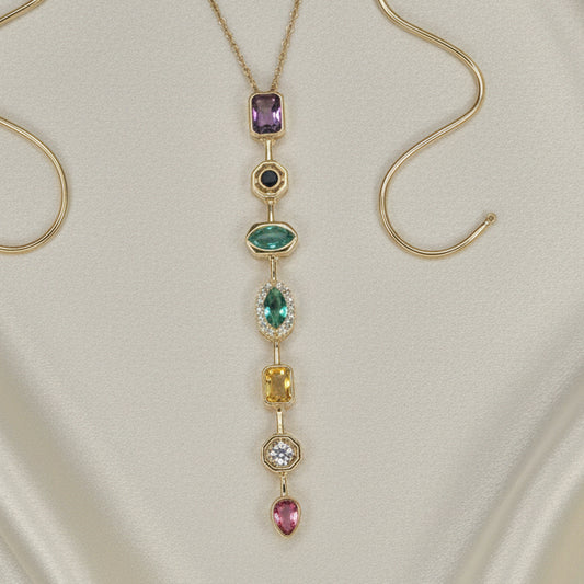 Tie-Chain Diamond Necklace