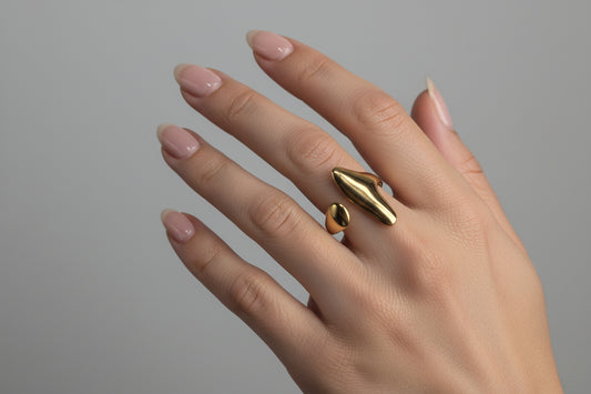Adjustable gold ring