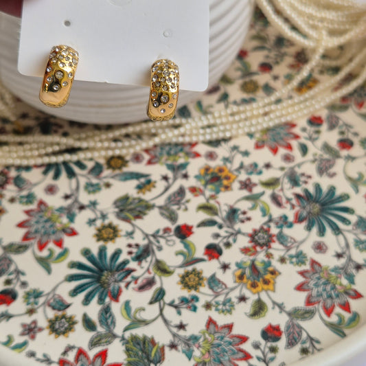 Half Moon Hoops Earring