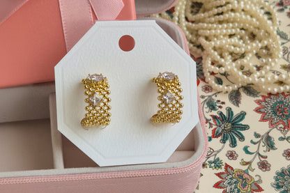 Gold cuff earrings