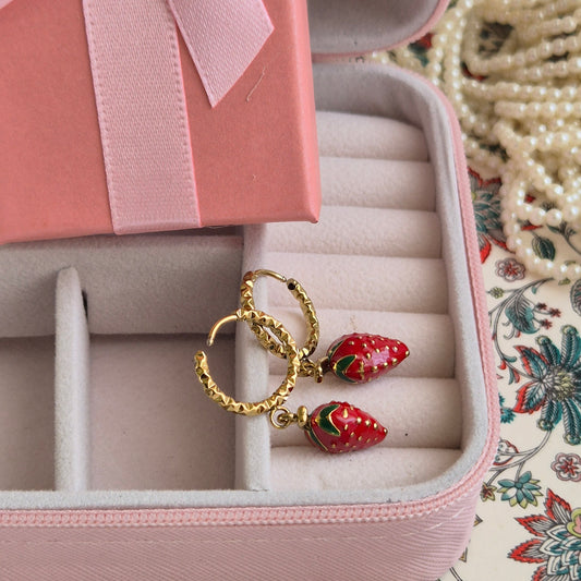 Strawberry Drop Earring