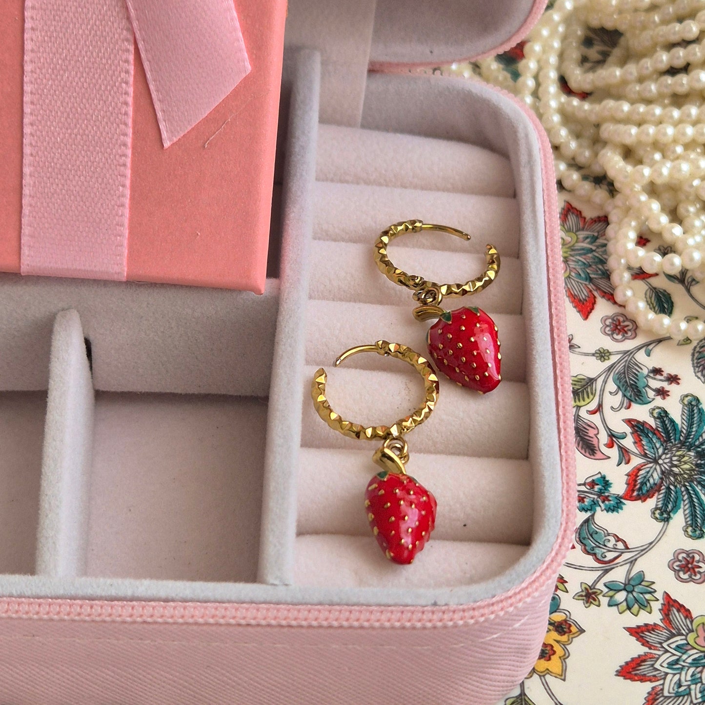 Strawberry Drop Earring