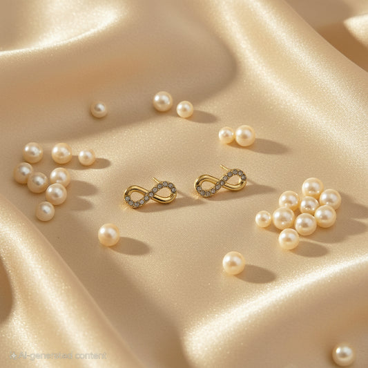 Infinity with Diamond Earring