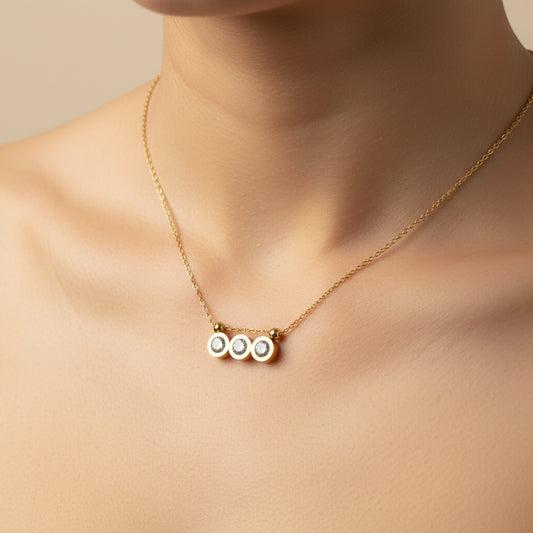 Three Stone Necklace
