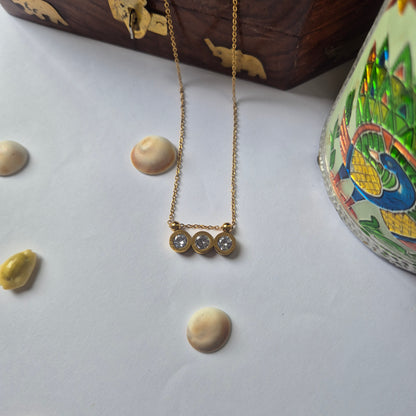 Three Stone Necklace