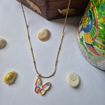 Colored Butterfly Necklace