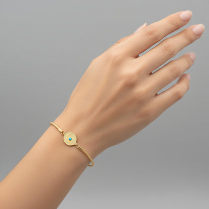 Evil Eye Loose Gold Bracelet