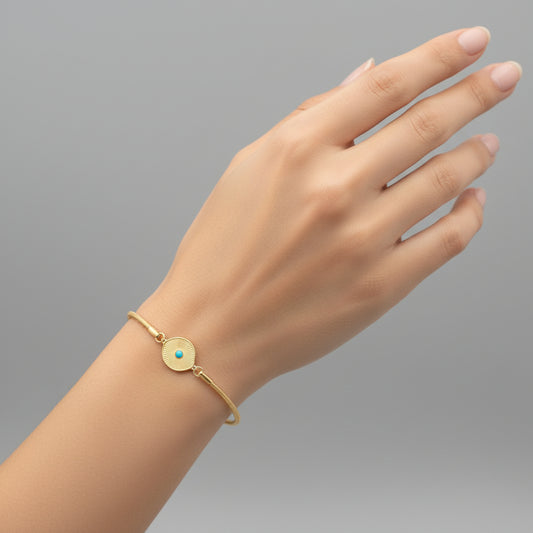 Evil Eye Loose Gold Bracelet
