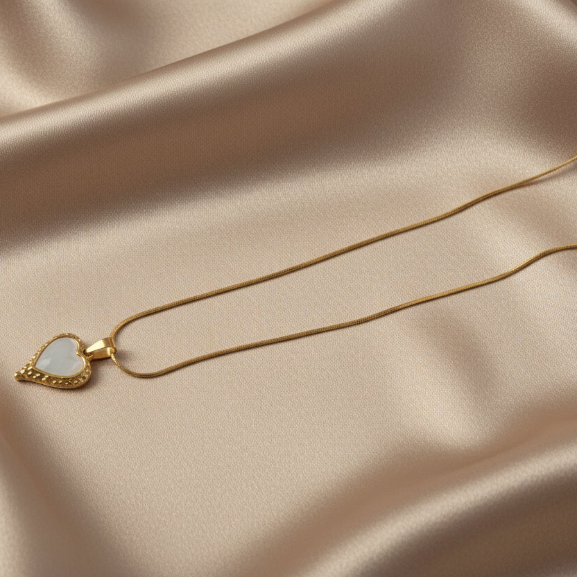 Mother of Pearl Heart Necklace