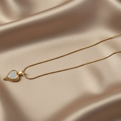 Mother of Pearl Heart Necklace