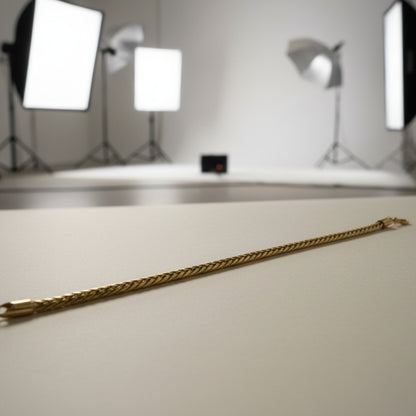 Plain Braid Gold Loose Bracelet