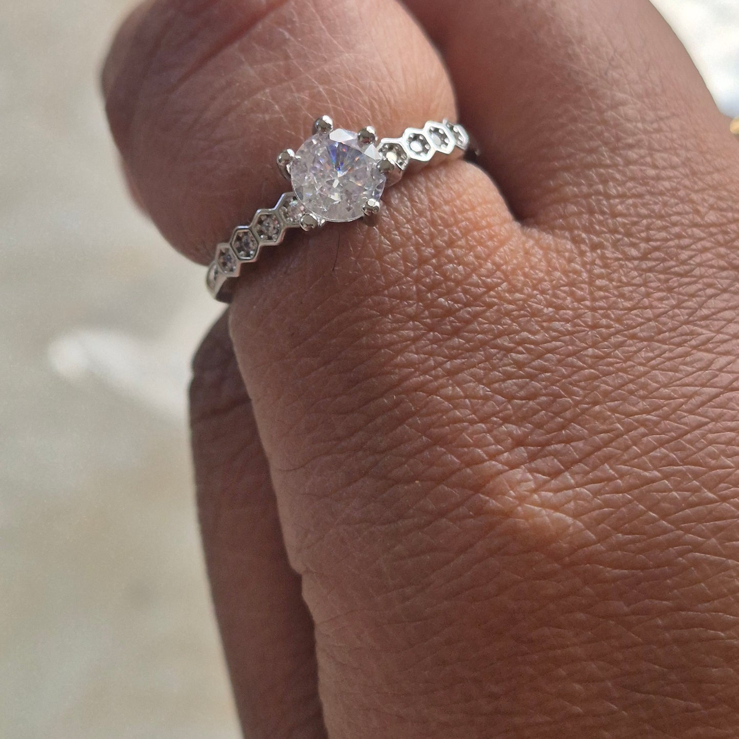 White Stone Ring