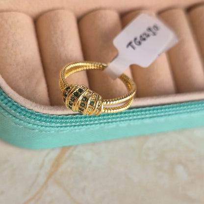 Green Conch Adjustable Ring