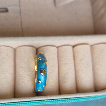 Blue Enamel Ring