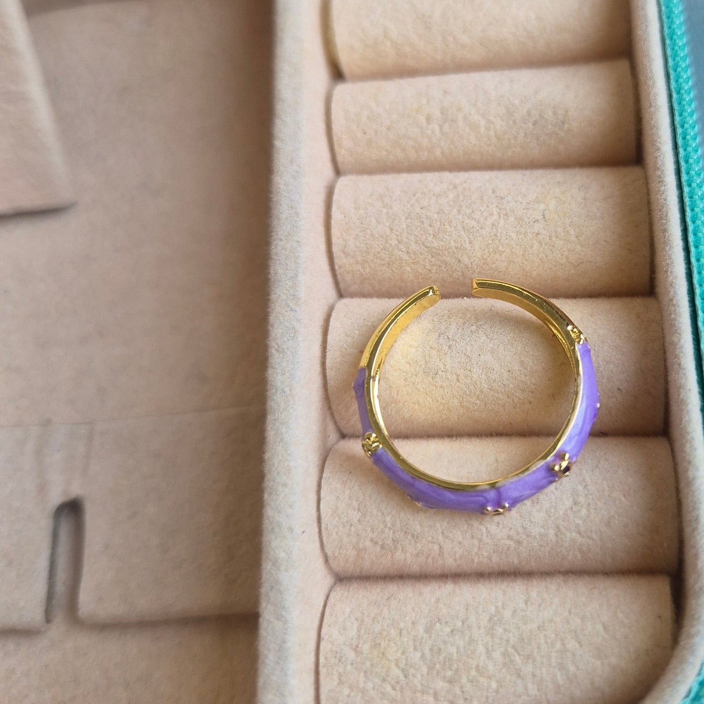 Purple Enamel Ring