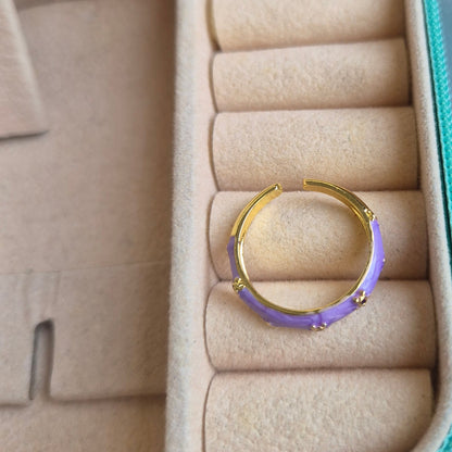 Purple Enamel Ring
