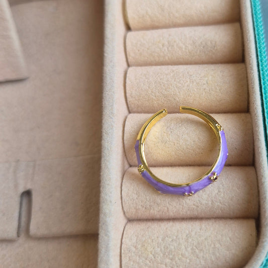 Purple Enamel Ring