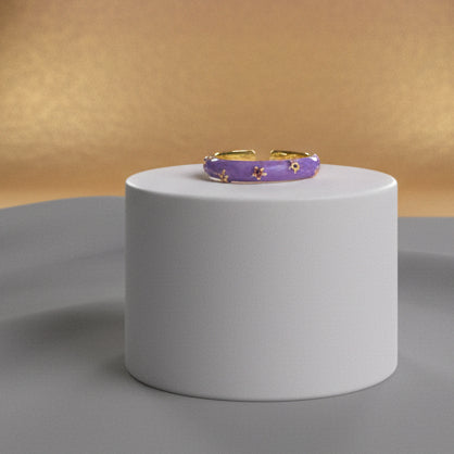 Purple Enamel Ring