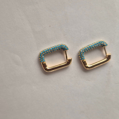 Blue Square Hoops