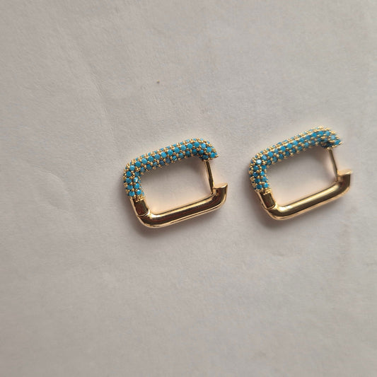 Blue Square Hoops
