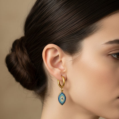 Evil Eye Hoops