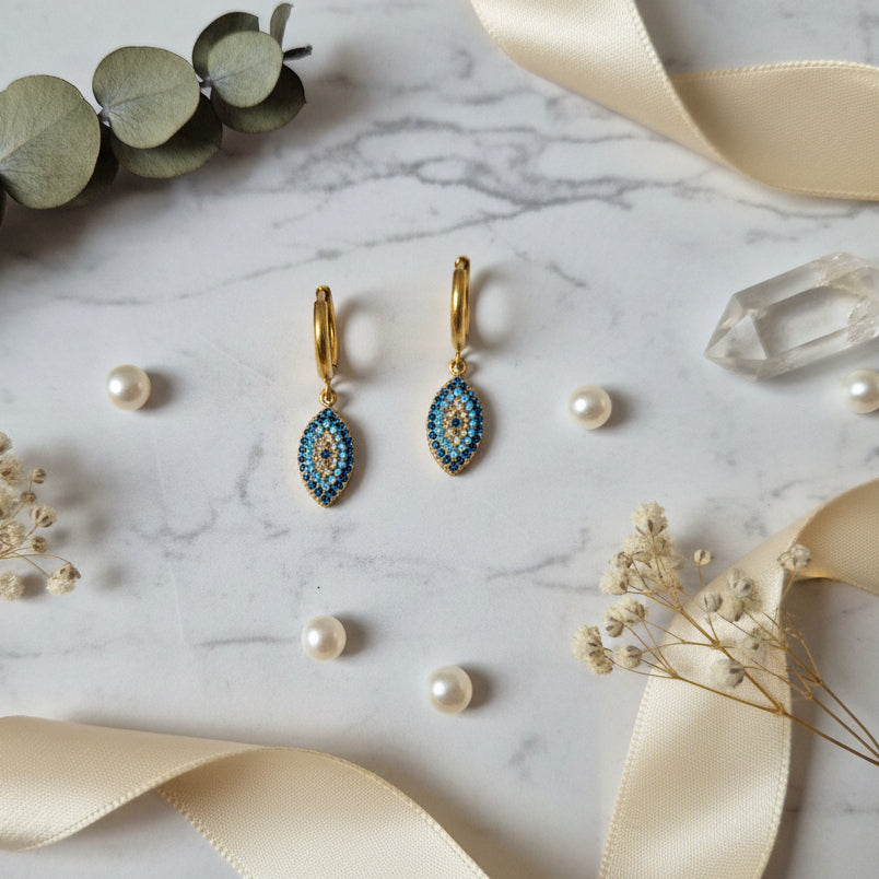 Evil Eye Hoops