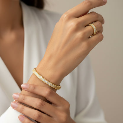 Diamond Bracelet Ring Combo