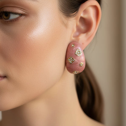 Peach Cuff Earring
