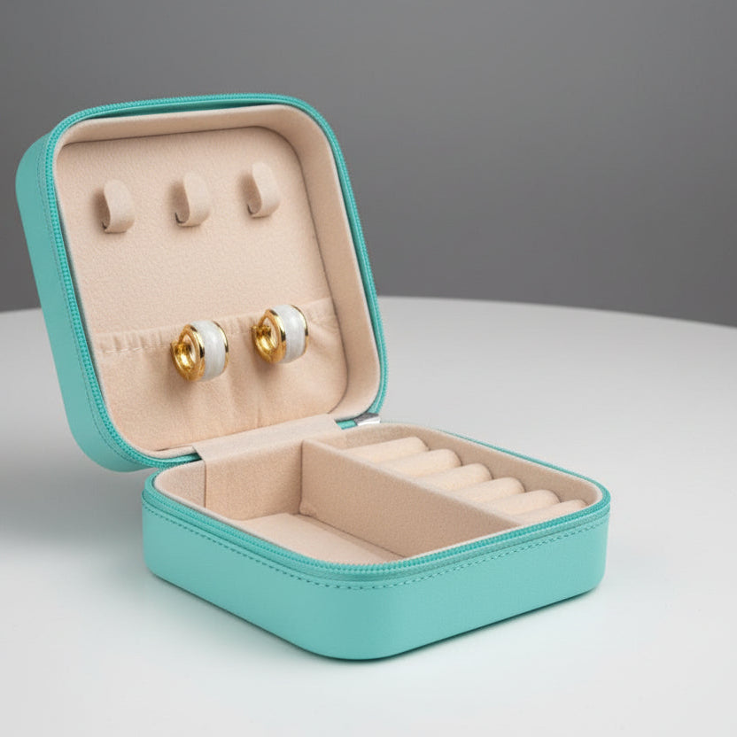 White Enamel Cuff Earring