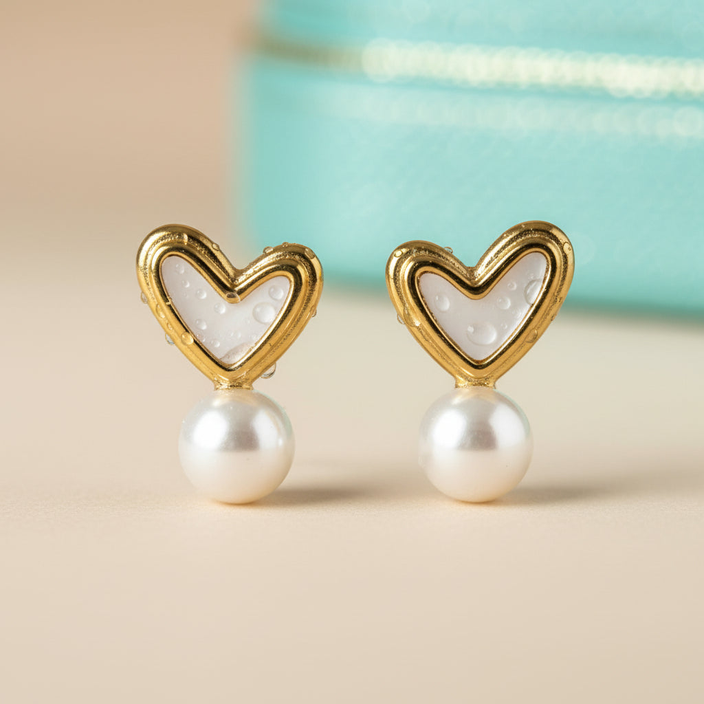 Heart-shaped earrings
