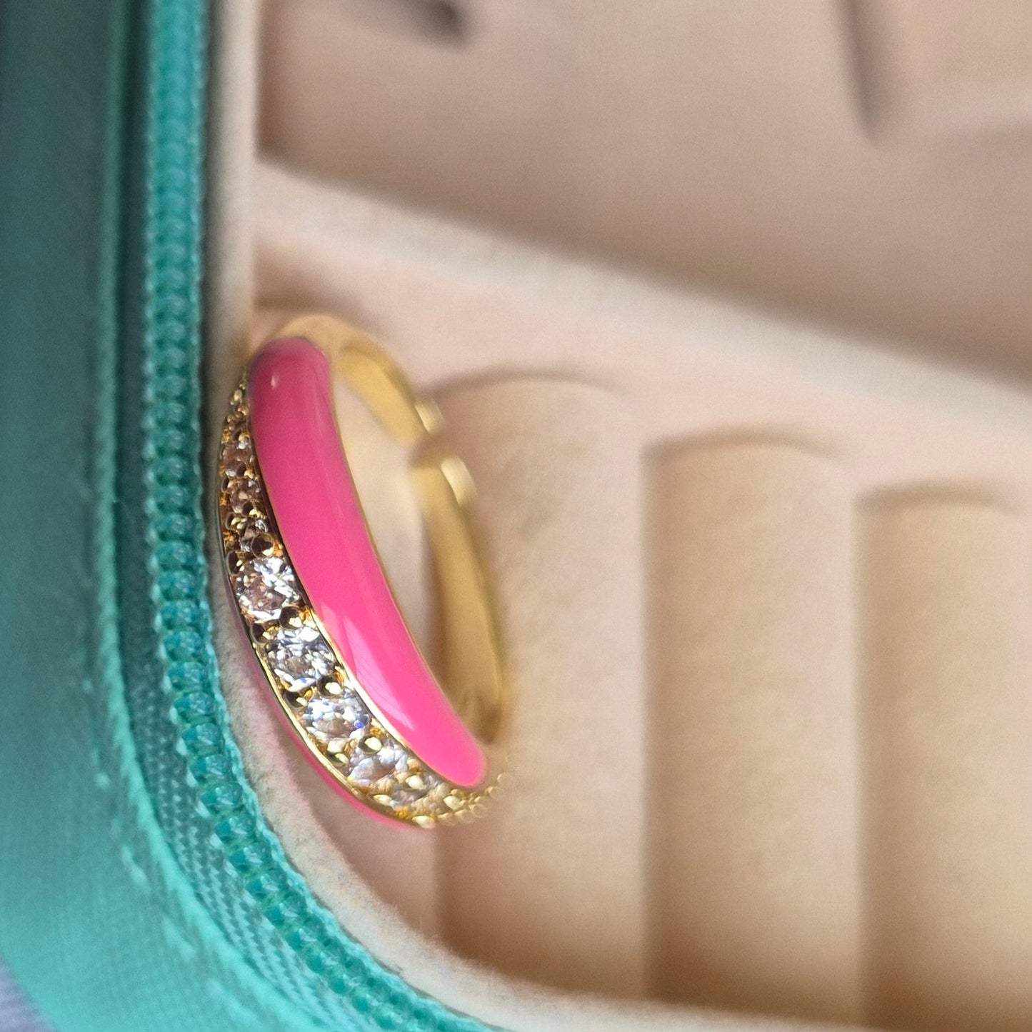 Pink Diamond with Enmel Ring