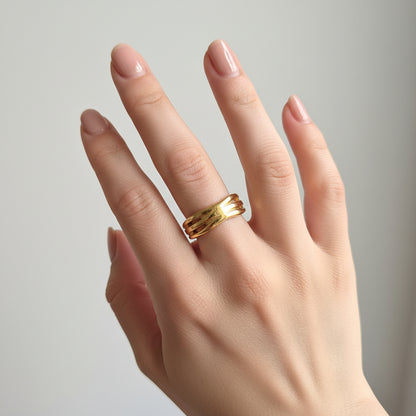 3 Line Gold Ring